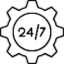 24/7 Support Icon